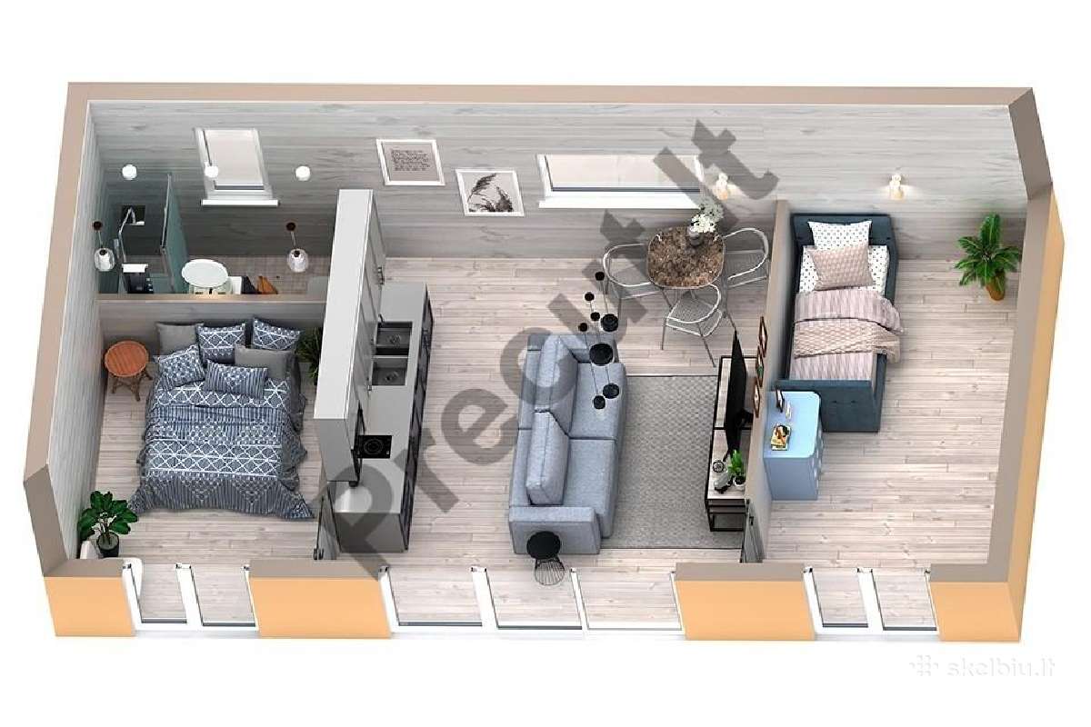 53m2 namas – 2280 Eur + PVM. Supjautas Karkasas - nuotraukos Nr. 9