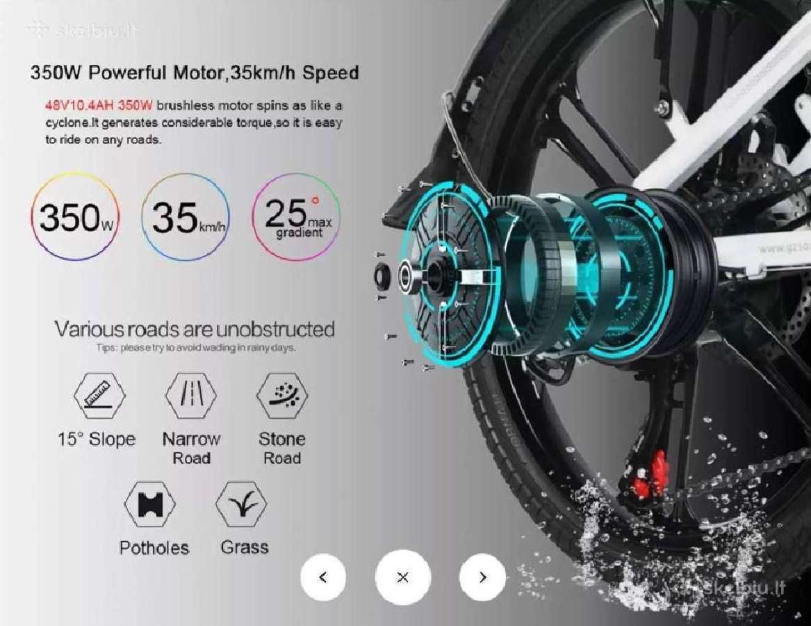 Elektrinis dviratis Samebike 20lvxd30-II 350w - nuotraukos Nr. 20