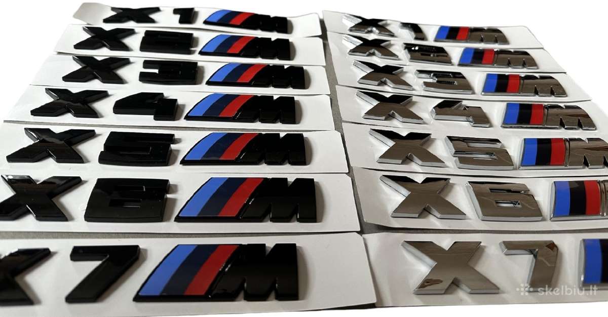Bmw M, X, GT Bagažinės Emblemos - nuotraukos Nr. 7