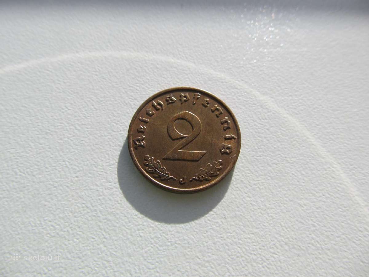 2 reichspfennig , Vokietija , 1938 J
