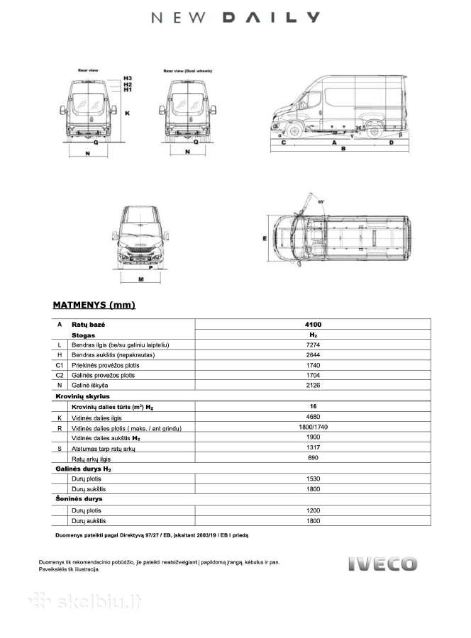 Nauju Iveco16m3 Automatas 4.7m Kelionems i Eu - nuotraukos Nr. 16