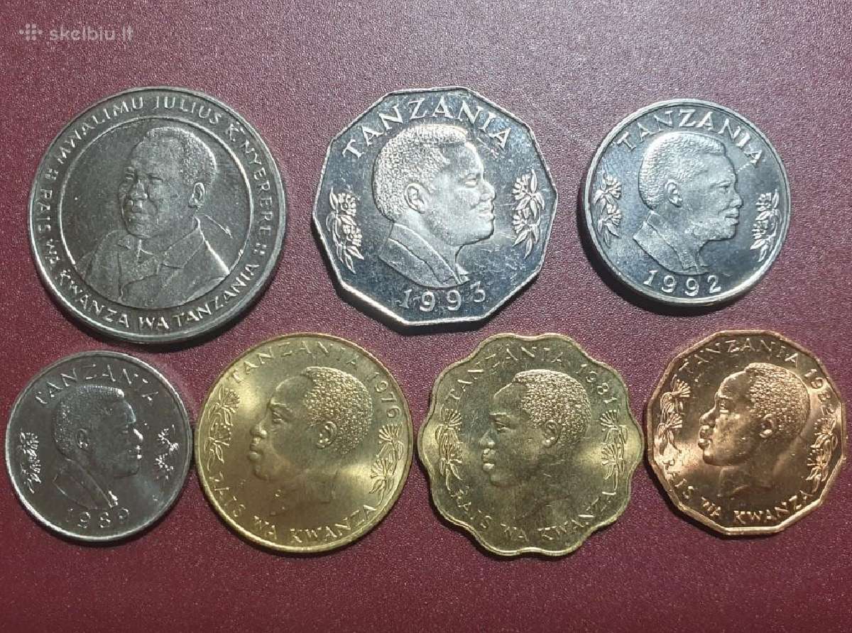 Tanzanija Sentų Ir Šilingo 7 Vnt. Setas, 1976-1993 - nuotraukos Nr. 2
