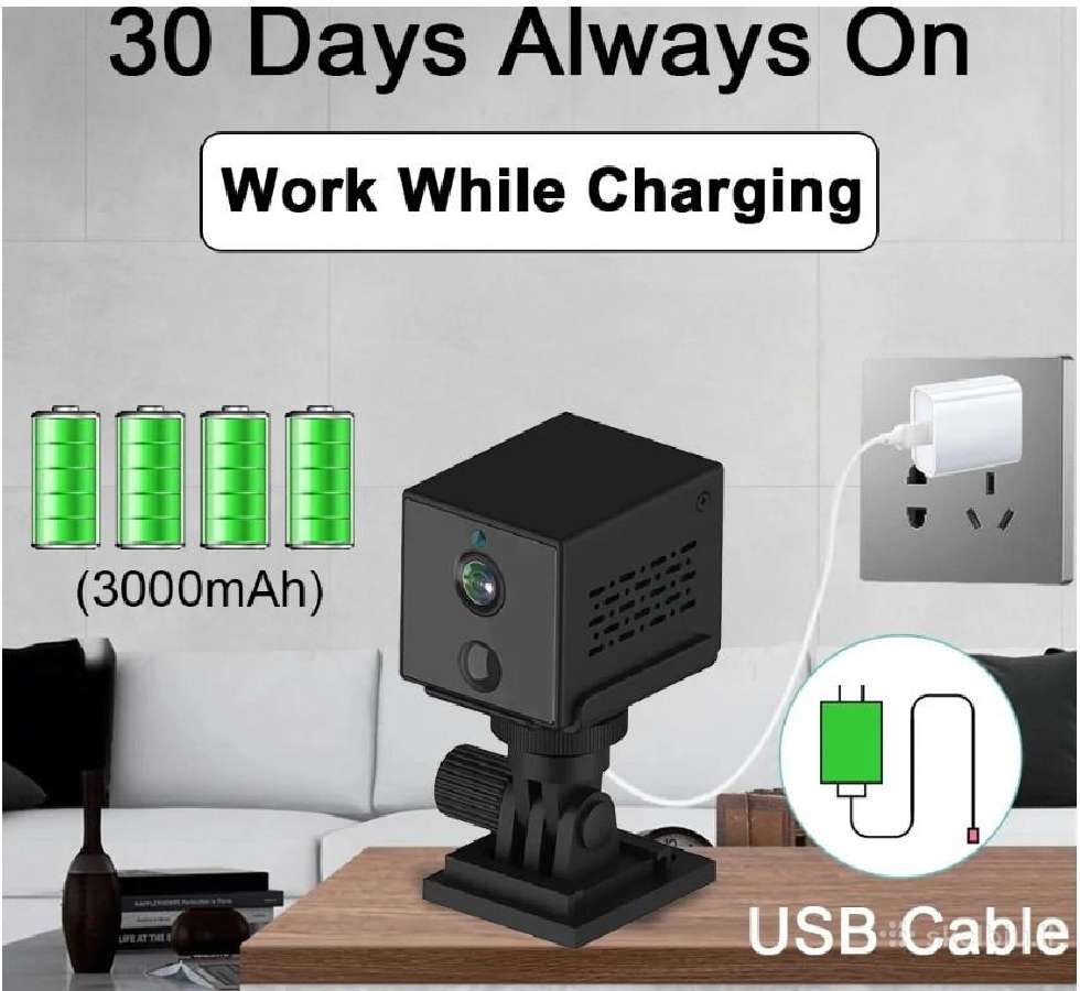 WiFi Mini HD kamera su baterija iki 30d. - nuotraukos Nr. 2