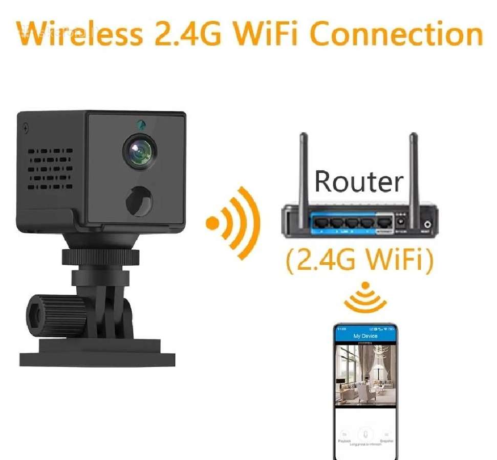 WiFi Mini HD kamera su baterija iki 30d. - nuotraukos Nr. 3