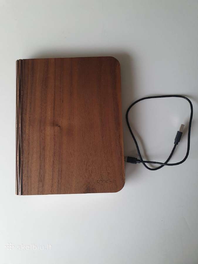 Gingko Book Light LED Usb medinis šviestuvas