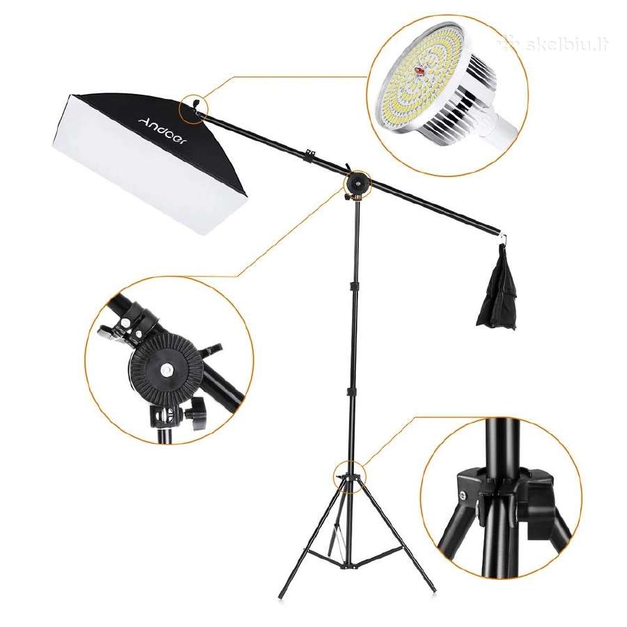 LED softbox valdomi pulteliu 2800-5700k - nuotraukos Nr. 12