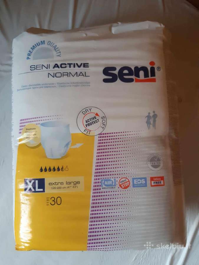 Seni active normal XL sauskelnės kelnaitės 30 vnt.