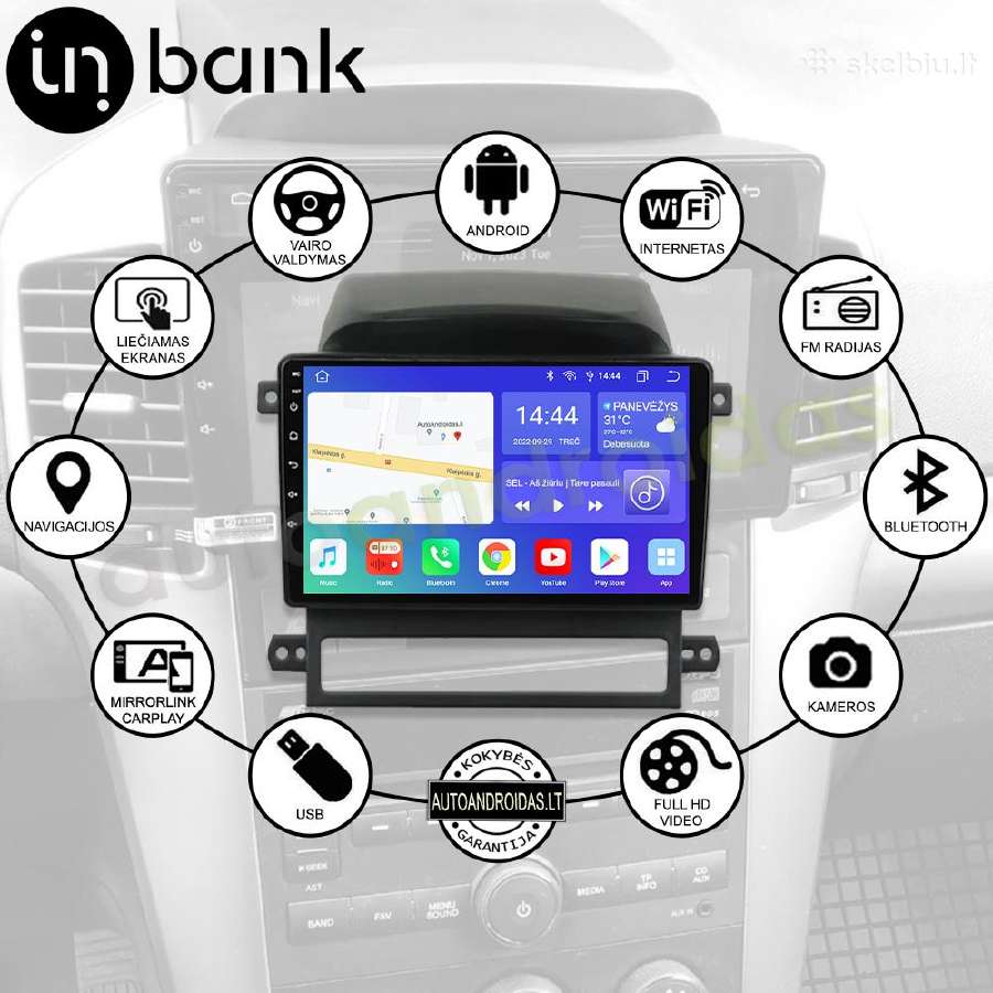 Chevrolet Captiva 2006-12 Android multimedia GPS - nuotraukos Nr. 2