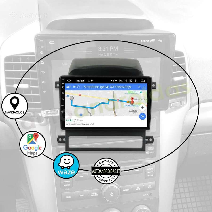 Chevrolet Captiva 2006-12 Android multimedia GPS - nuotraukos Nr. 11