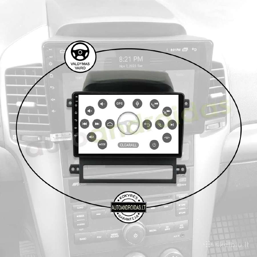Chevrolet Captiva 2006-12 Android multimedia GPS - nuotraukos Nr. 12