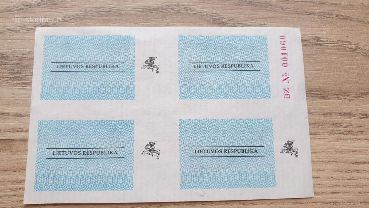1992 metų Maisto talonai Birželis - nuotraukos Nr. 2