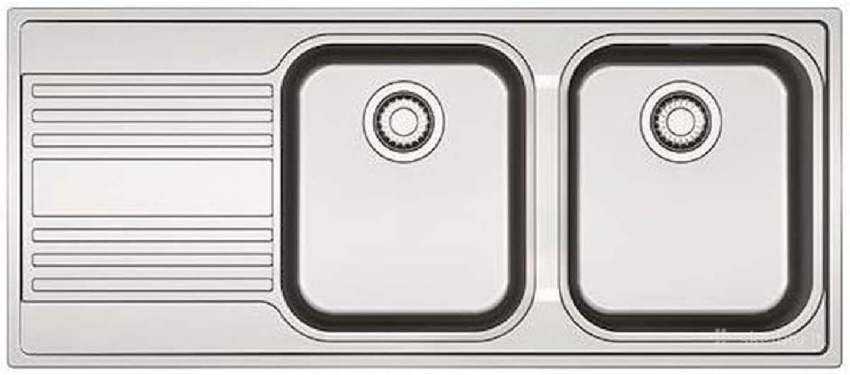 Franke Rpx 621 Dviguba plautuvė 116x50cm su sifonu