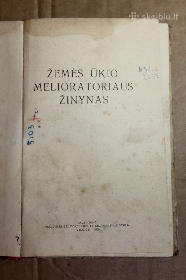 Žemės ūkio melioratoriaus žinynas 1960m. - nuotraukos Nr. 2
