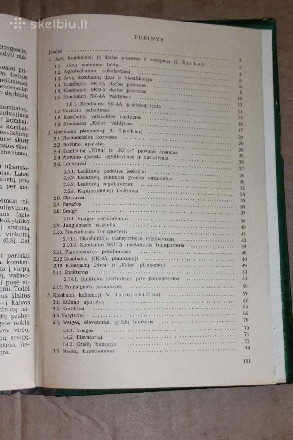 Javų kombainai knyga 1974m. - nuotraukos Nr. 9