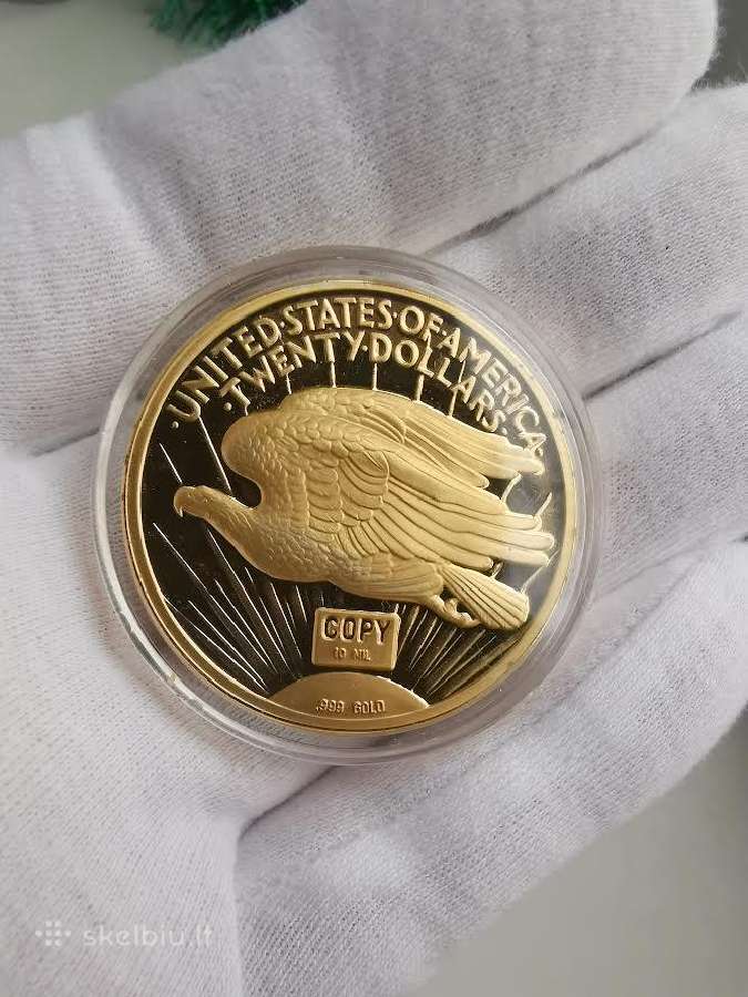 20 Usd auksinio dvigubo erelio kopija - nuotraukos Nr. 3