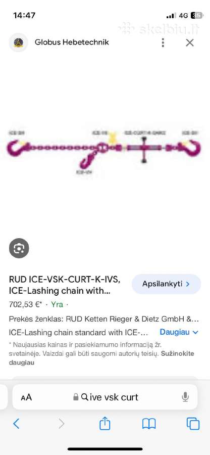 Tvirtinimo stropai 2 vnt nauji