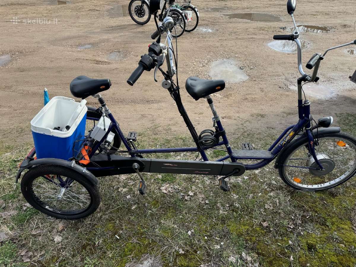Elektrinis dvivietis triratis tandemas