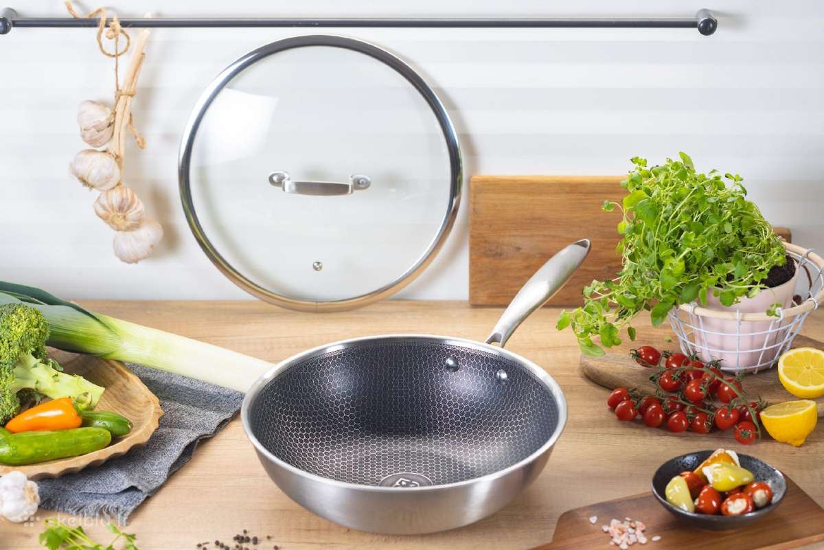 Edenberg Wok keptuvė 28cm 3.7l su dangčiu (eb-7536 - nuotraukos Nr. 5
