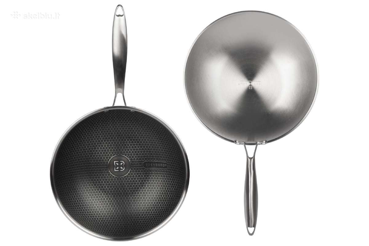 Edenberg Wok keptuvė 28cm 3.7l su dangčiu (eb-7536