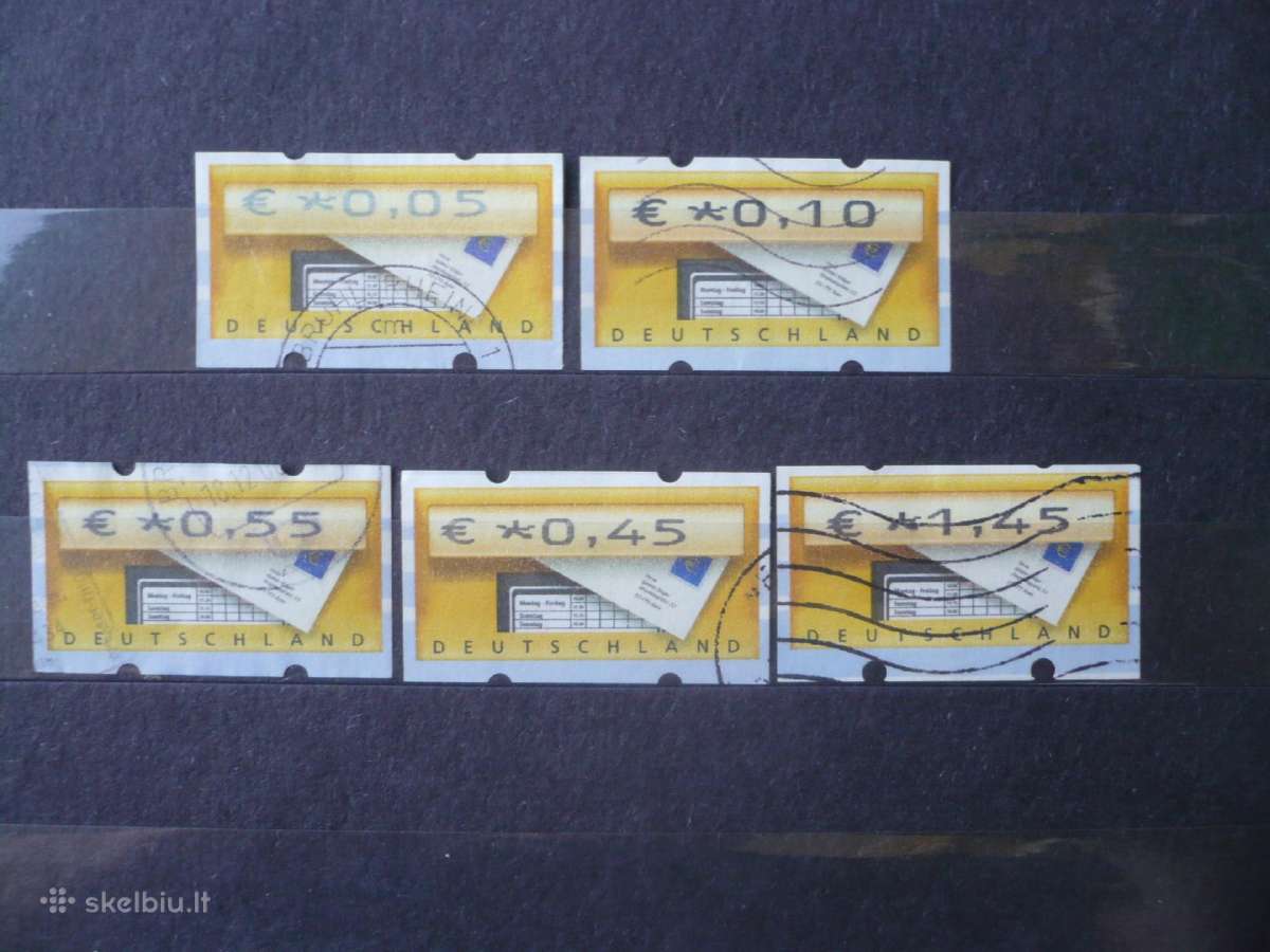 2002 Pašto bankomatų etiketės , numeris , rinkinys