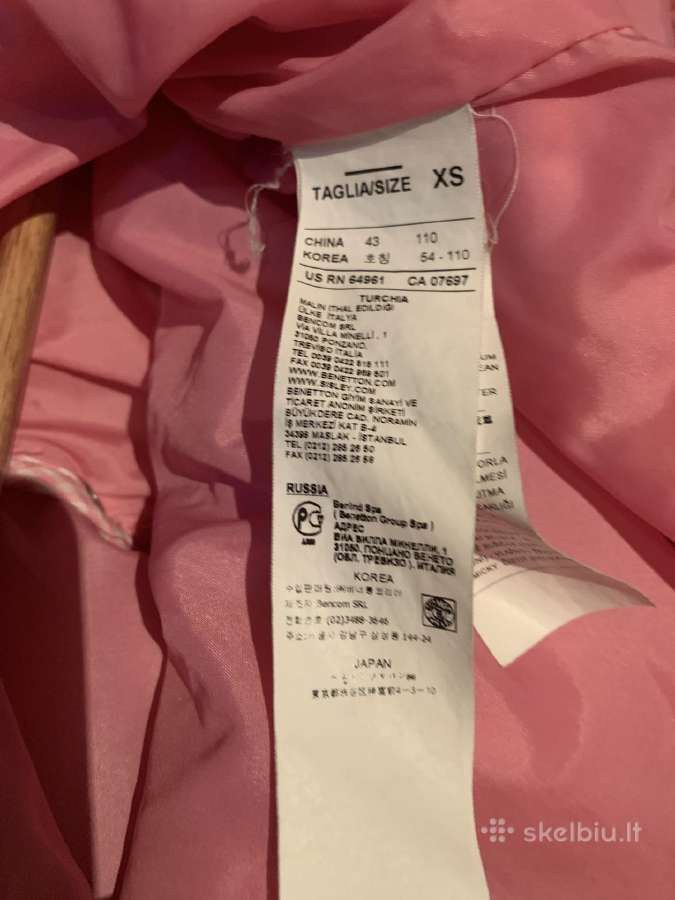 Roźinė Benetton striukytė - nuotraukos Nr. 5