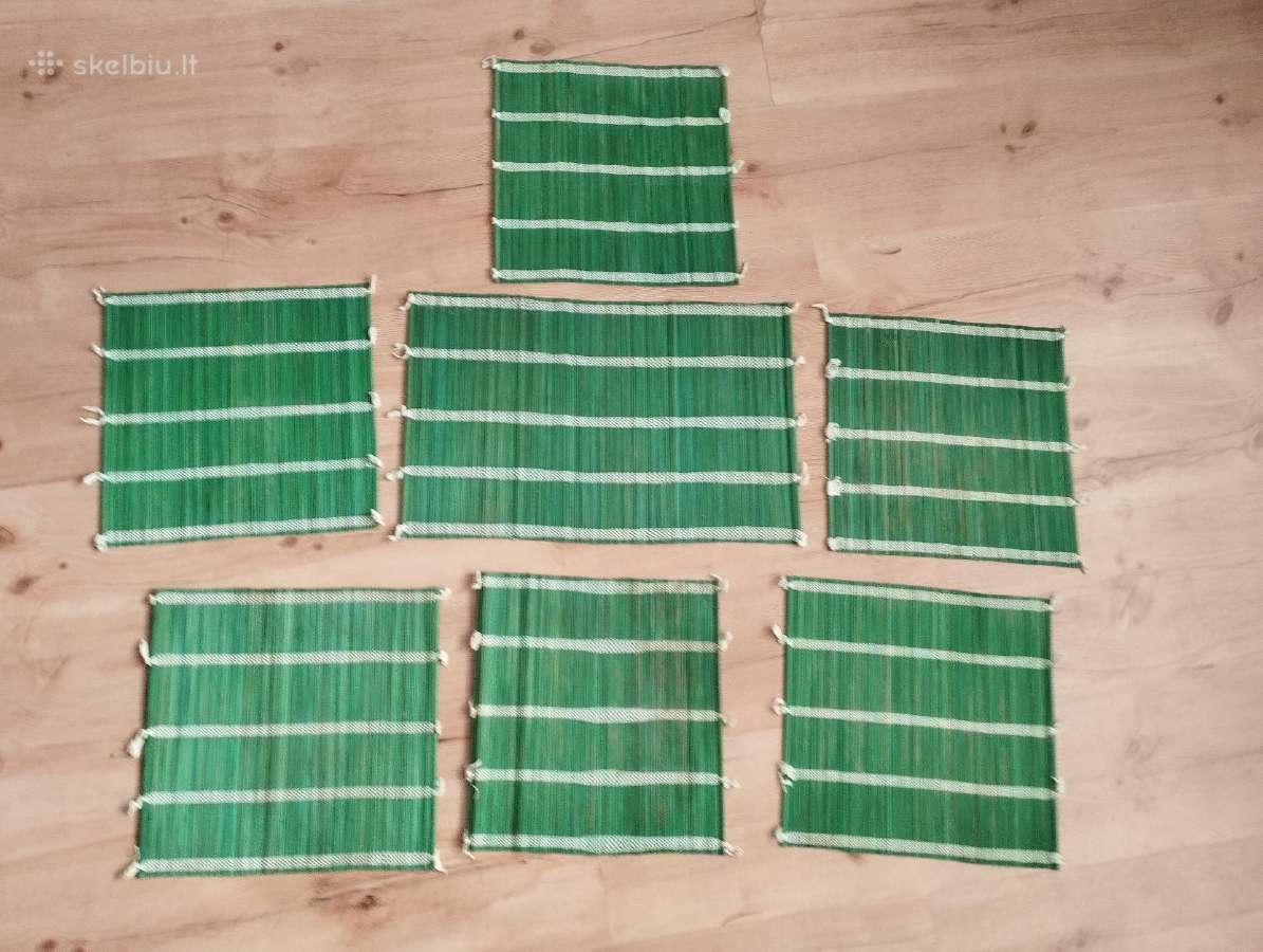 Servetėlės iš šiaudeliu
