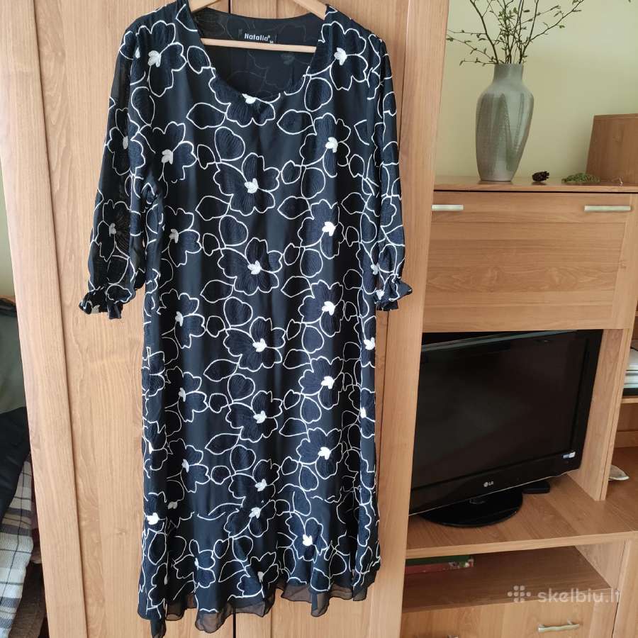 Puošni juoda suknelė , puikios būklės - nuotraukos Nr. 6