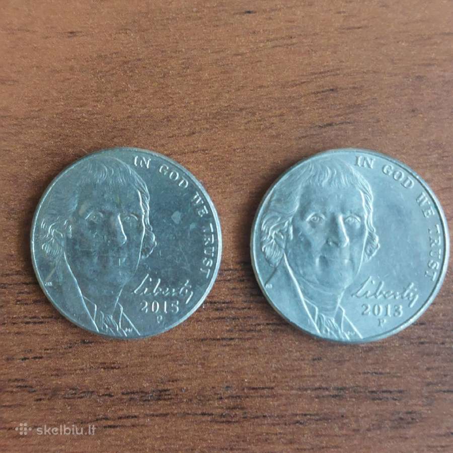 Monetos 5 cent 2013 ,2015 ir 2018 Usa / JAV - nuotraukos Nr. 4