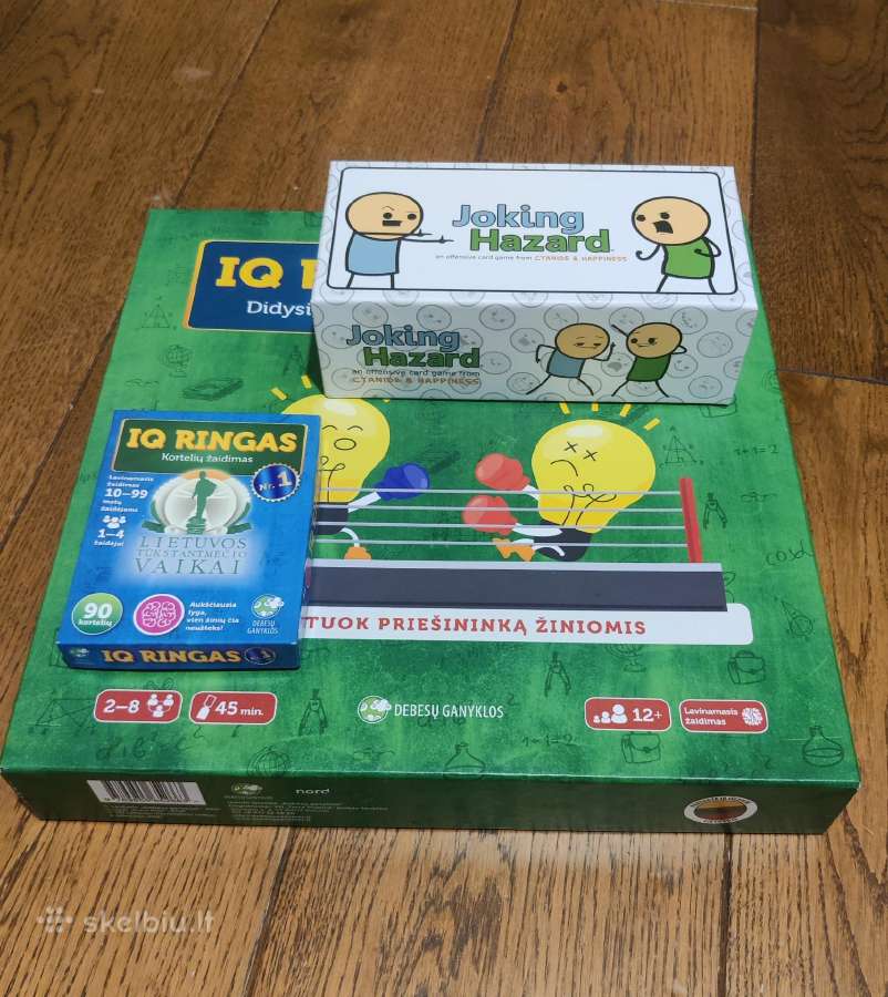 Stalo zaidimai Iq Ringas ir Joking Hazard