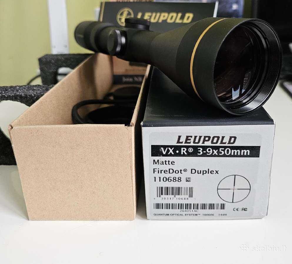 Naujo stovio Leupold 3-9x50. Tik 456gr.