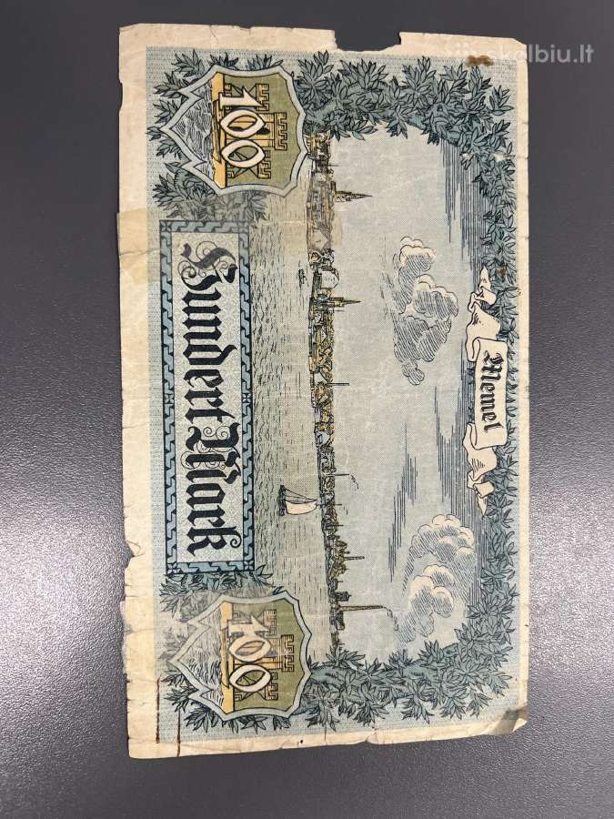 Parduodamas Memel 1922 m banknotas - nuotraukos Nr. 2