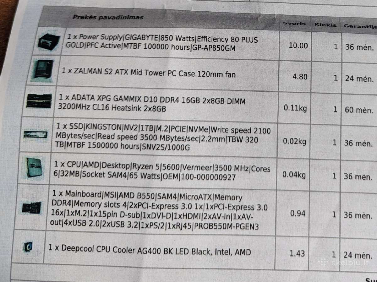 Gaming pc - Rtx 3080/r5 + x34p 3440x1440 120hz - nuotraukos Nr. 3