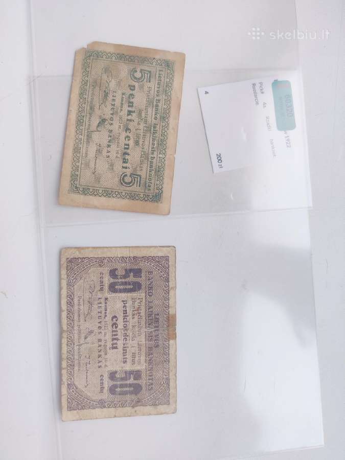 Ieškau senesnių Lietuvisku banknotų