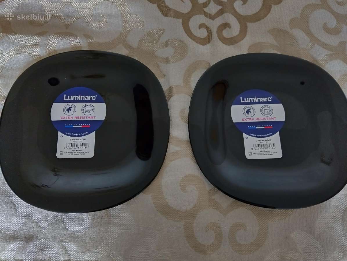 Naujos juodos Luminarc lėkštės