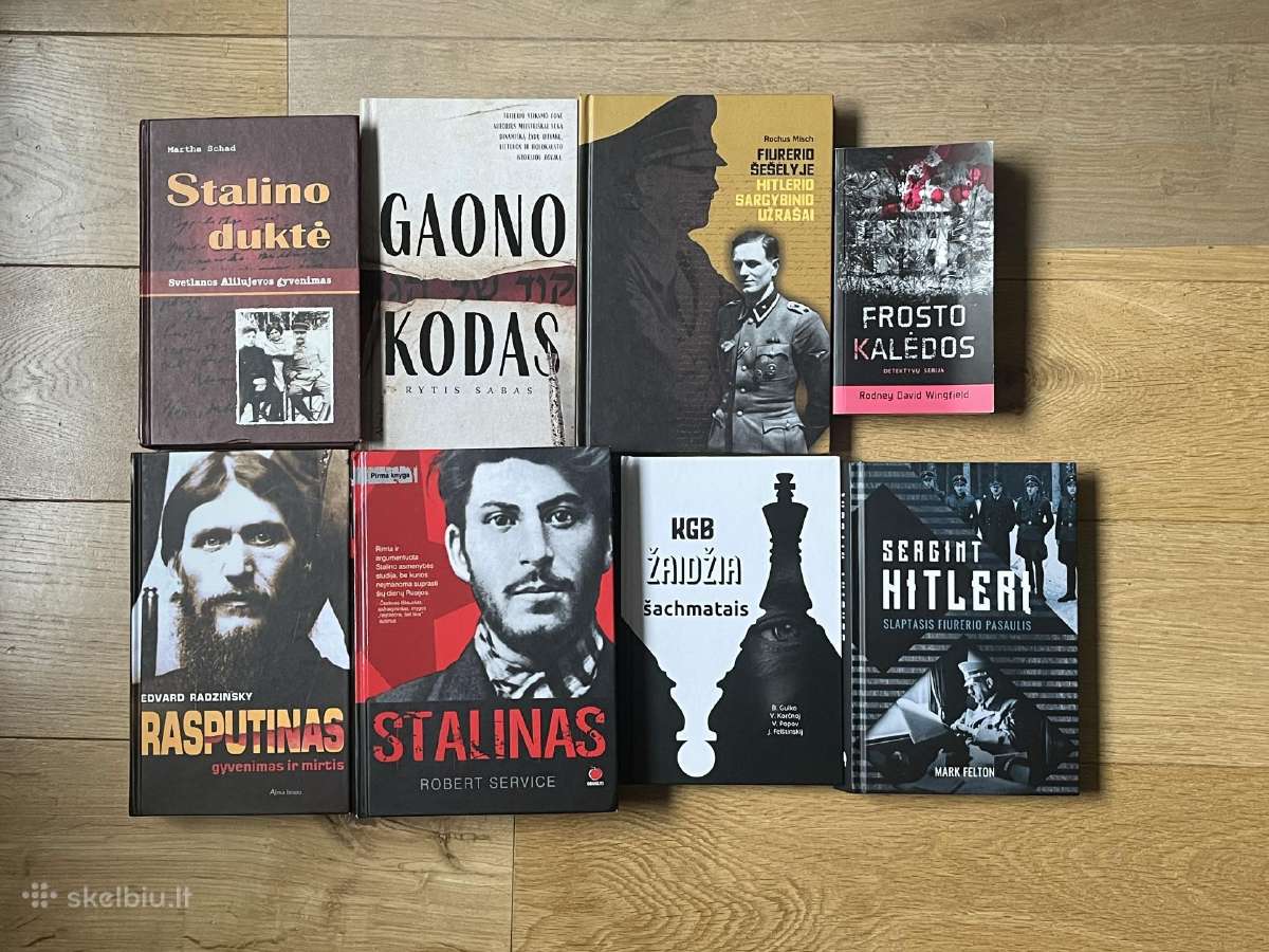 Įvairios istorinės knygos - trileriai, biografijos