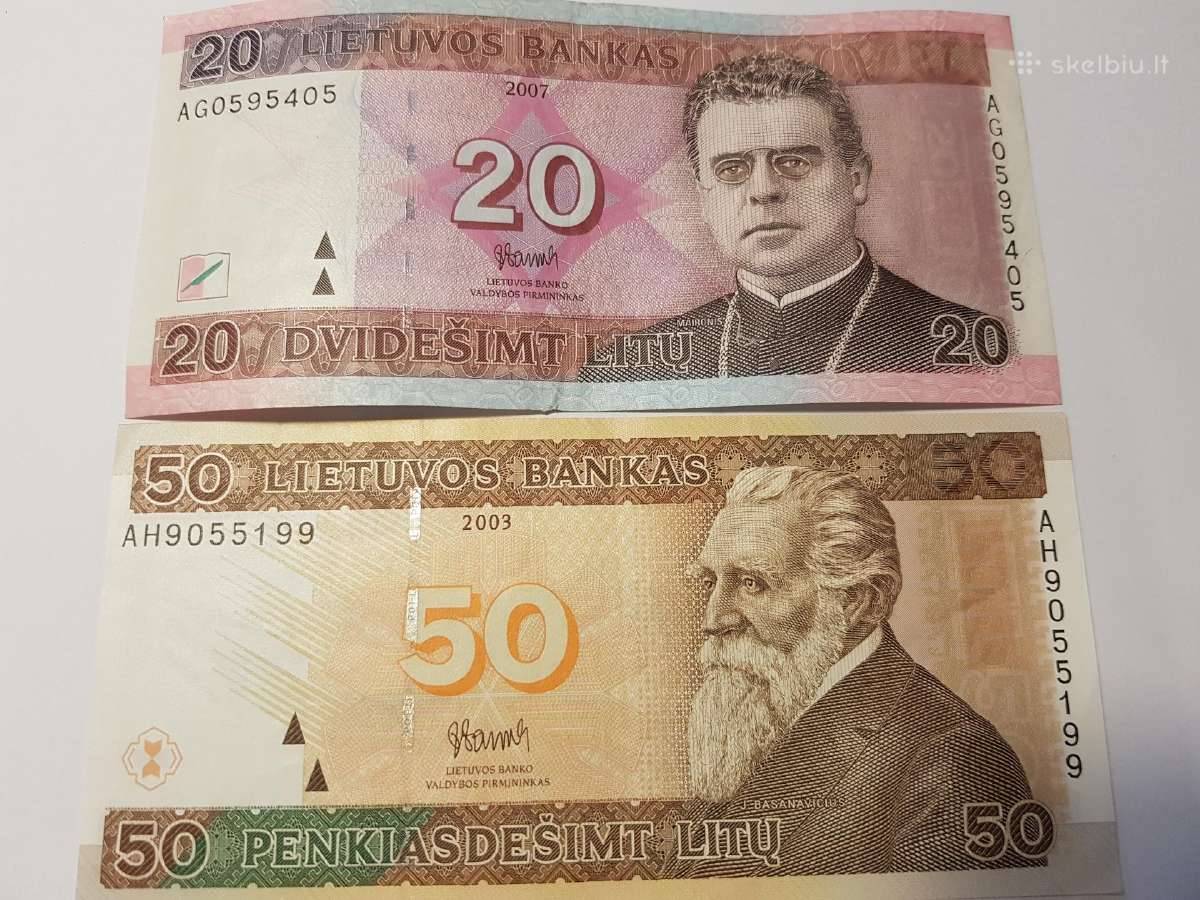 Įvairūs Nepriklausomos Lietuvos Litai gera kaina:) - nuotraukos Nr. 5