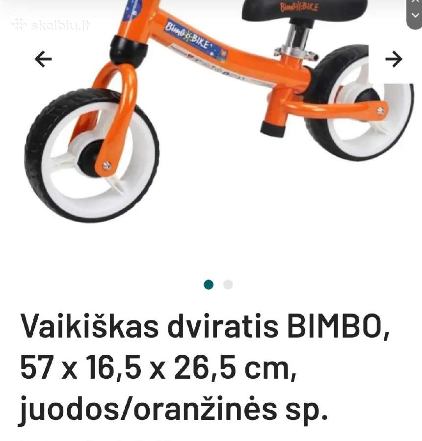Vaikiškas balansinis dviratis Bimbo - nuotraukos Nr. 4