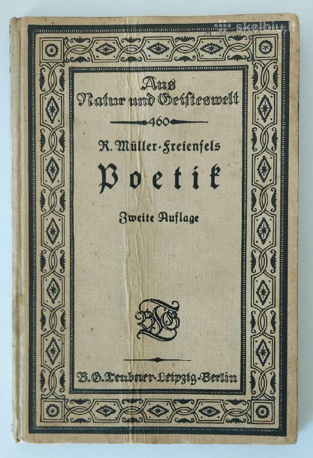 R. Müller-freienfels Poetik 1921