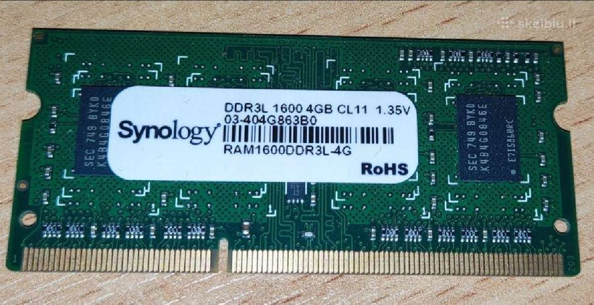 4gb Ddr3l Synology D3ns1866l-4G RAM - nuotraukos Nr. 2