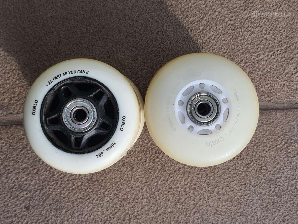 Oxelo 76mm 80-82a šviečiantys ir paprasti ratukai