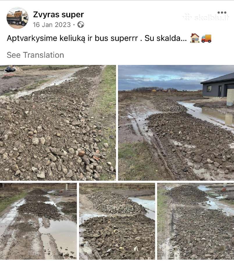 Žvyras pagrindam.skalda.smėlis pagrindu paruošimas - nuotraukos Nr. 9