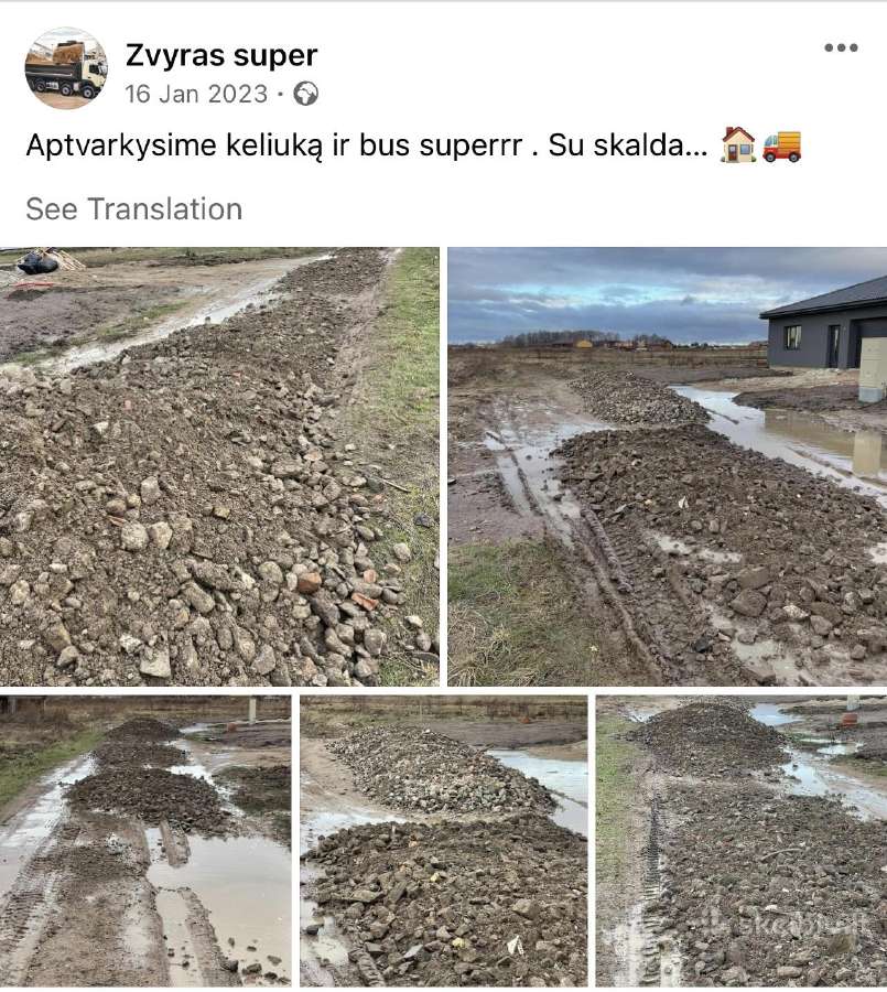 Žvyras pagrindam.skalda.smėlis pagrindu paruošimas - nuotraukos Nr. 11