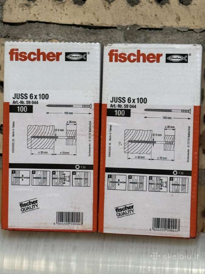 Fischer firmos reguliuojamu varžtai 6x100