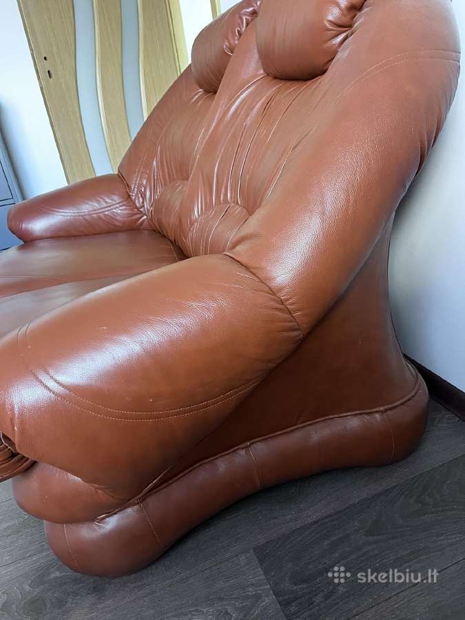 Parduodama odinė sofa - nuotraukos Nr. 4