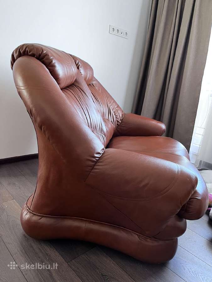 Parduodama odinė sofa - nuotraukos Nr. 2