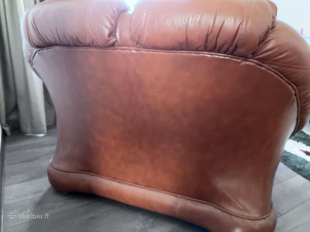 Parduodama odinė sofa - nuotraukos Nr. 3
