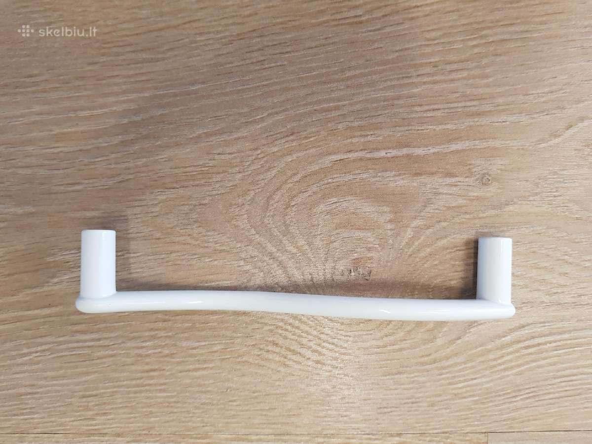 Naujos baltos metalinės baldų rankenėlės 12,8 cm. - nuotraukos Nr. 5
