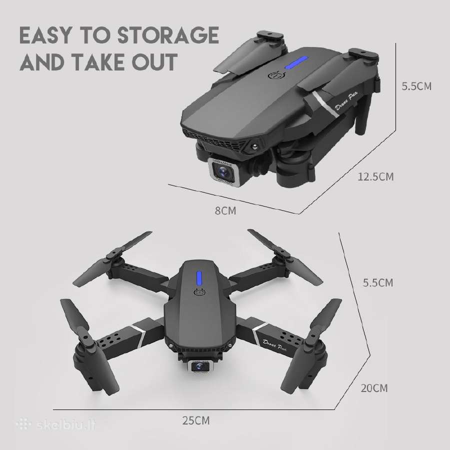 Nauji E88pro dronai su vaizdo kamera - nuotraukos Nr. 19