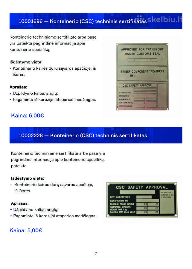 Jūrinių konteinerių dalys - detalės - nuotraukos Nr. 8