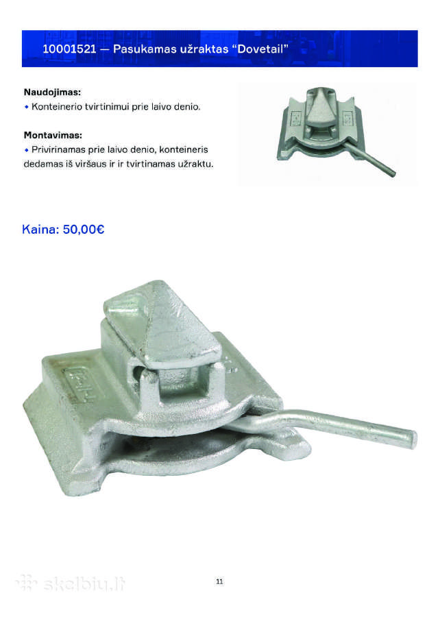 Jūrinių konteinerių dalys - detalės - nuotraukos Nr. 12